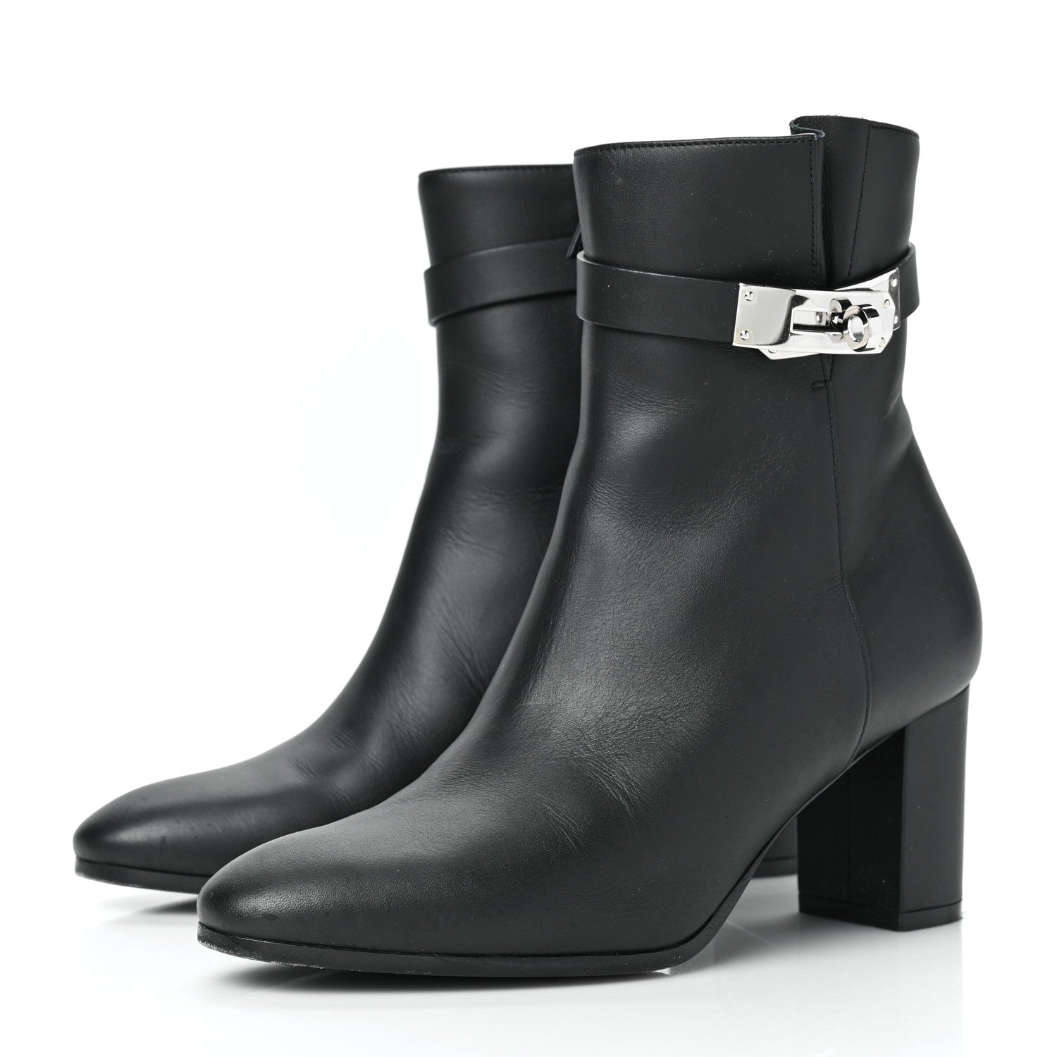 Hermes Calfskin Saint Germain Ankle Boots 36 Black 4 of 8
