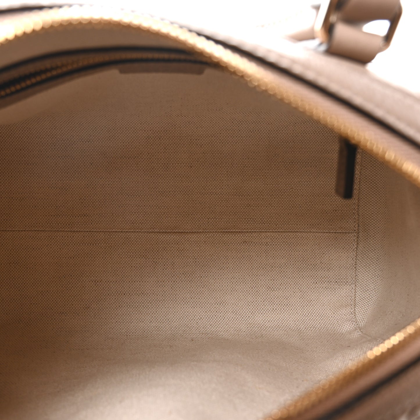 GG Grainy Calfskin Emblem Small Top Handle Bag Taupe