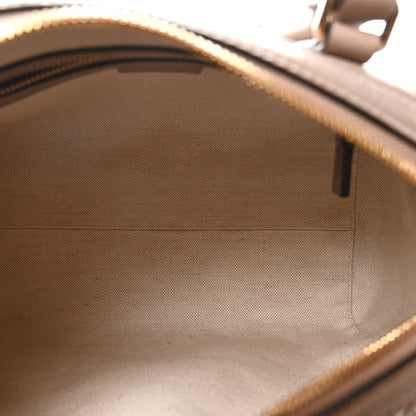 Gucci GG Grainy Calfskin Emblem Small Top Handle Bag Taupe 5 of 10