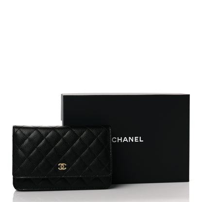 Chanel Caviar Quilted Wallet On Chain WOC Black 10 of 10