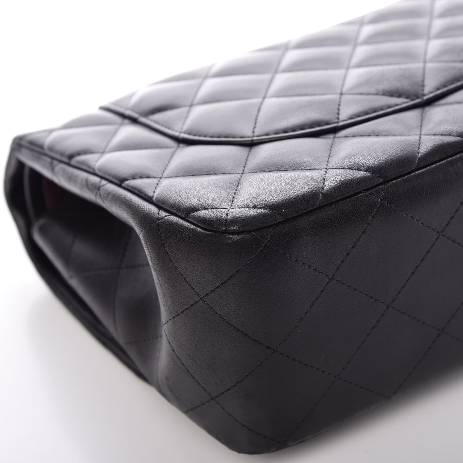Chanel Lambskin Quilted Jumbo Double Flap Black 12 of 18