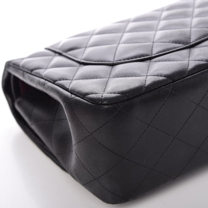 Chanel Lambskin Quilted Jumbo Double Flap Black 12 of 18