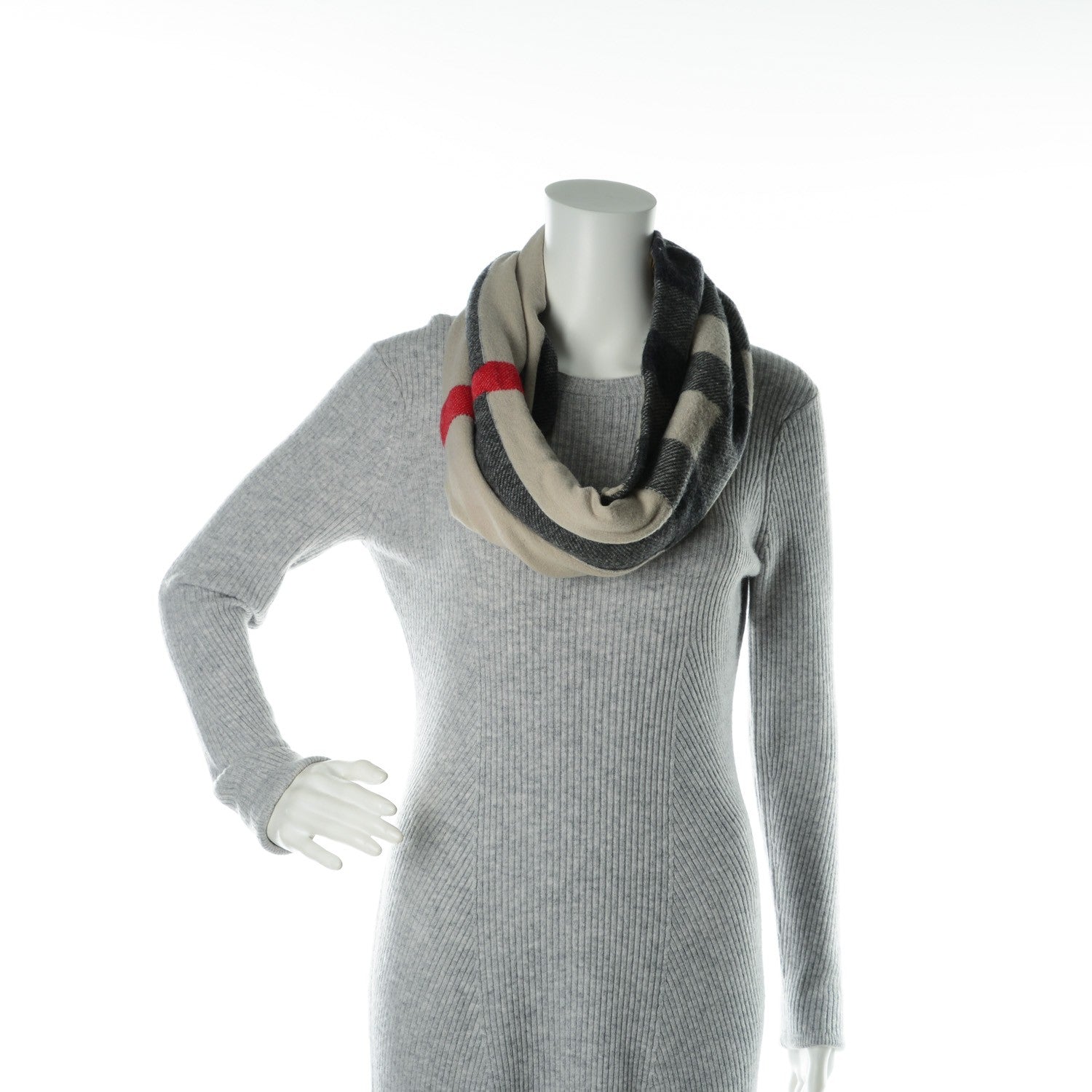 Burberry Wool Check Snood Scarf 2 of 3