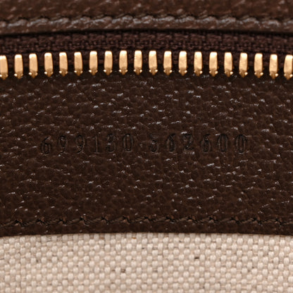 Gucci Monogram Jumbo GG Textured Dollar Calfskin Web Wristlet Messenger Bag  Camel Ebony New Acero 6 of 10