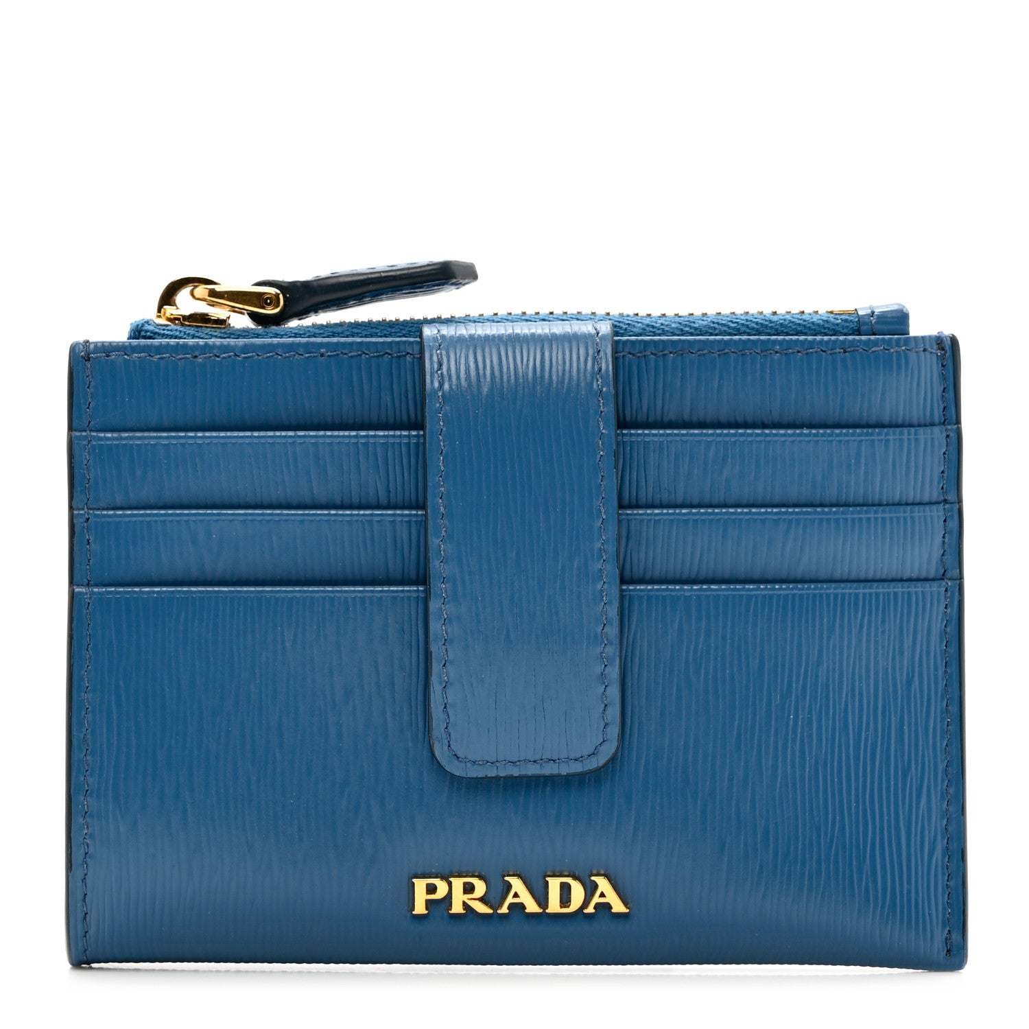 Prada Vitello Move Coin Case Card Holder Cobalto 1 of 7