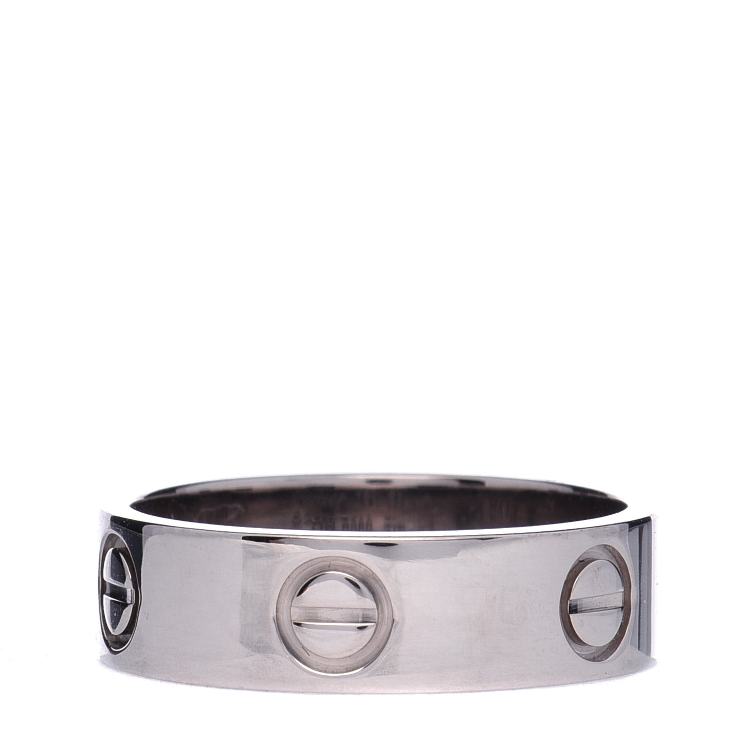 18K White Gold 5.5mm LOVE Ring 53 6.5