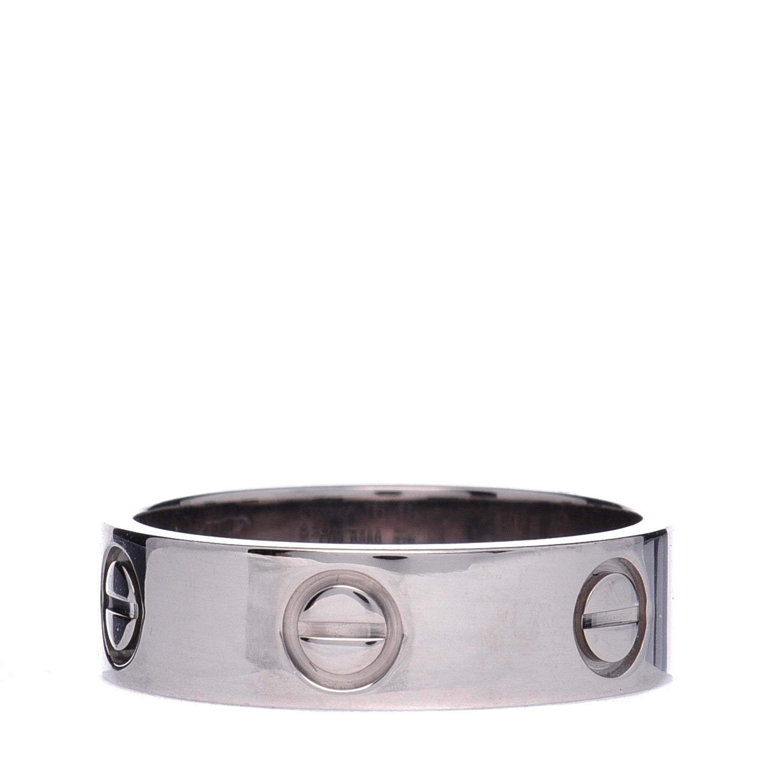 Cartier 18K White Gold 5.5mm LOVE Ring 53 6.5 3 of 6