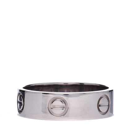 Cartier 18K White Gold 5.5mm LOVE Ring 53 6.5 3 of 6