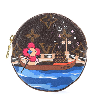 Louis Vuitton Monogram 2019 Christmas Animation Round Coin Purse Blue 1 of 9