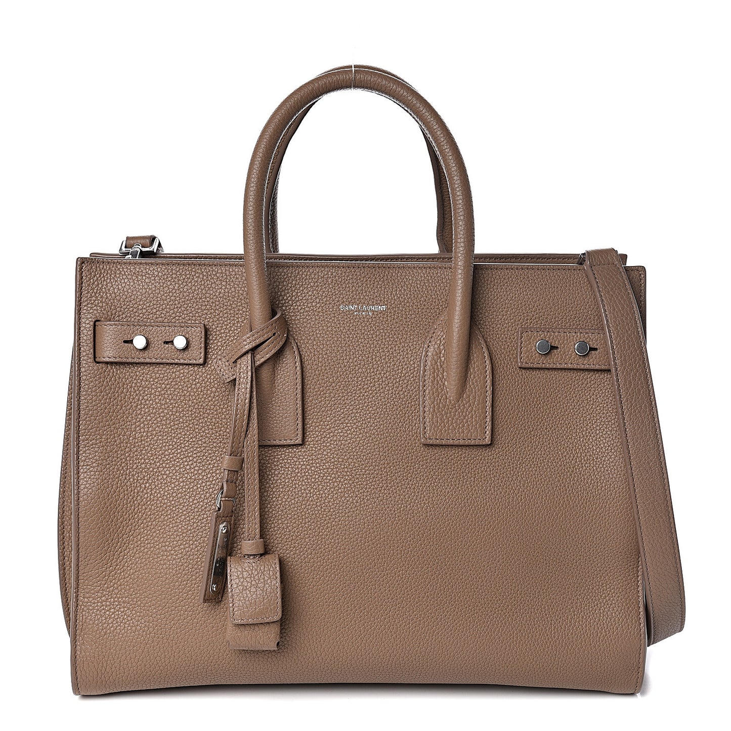 Grained Calfskin Small Supple Sac De Jour Taupe