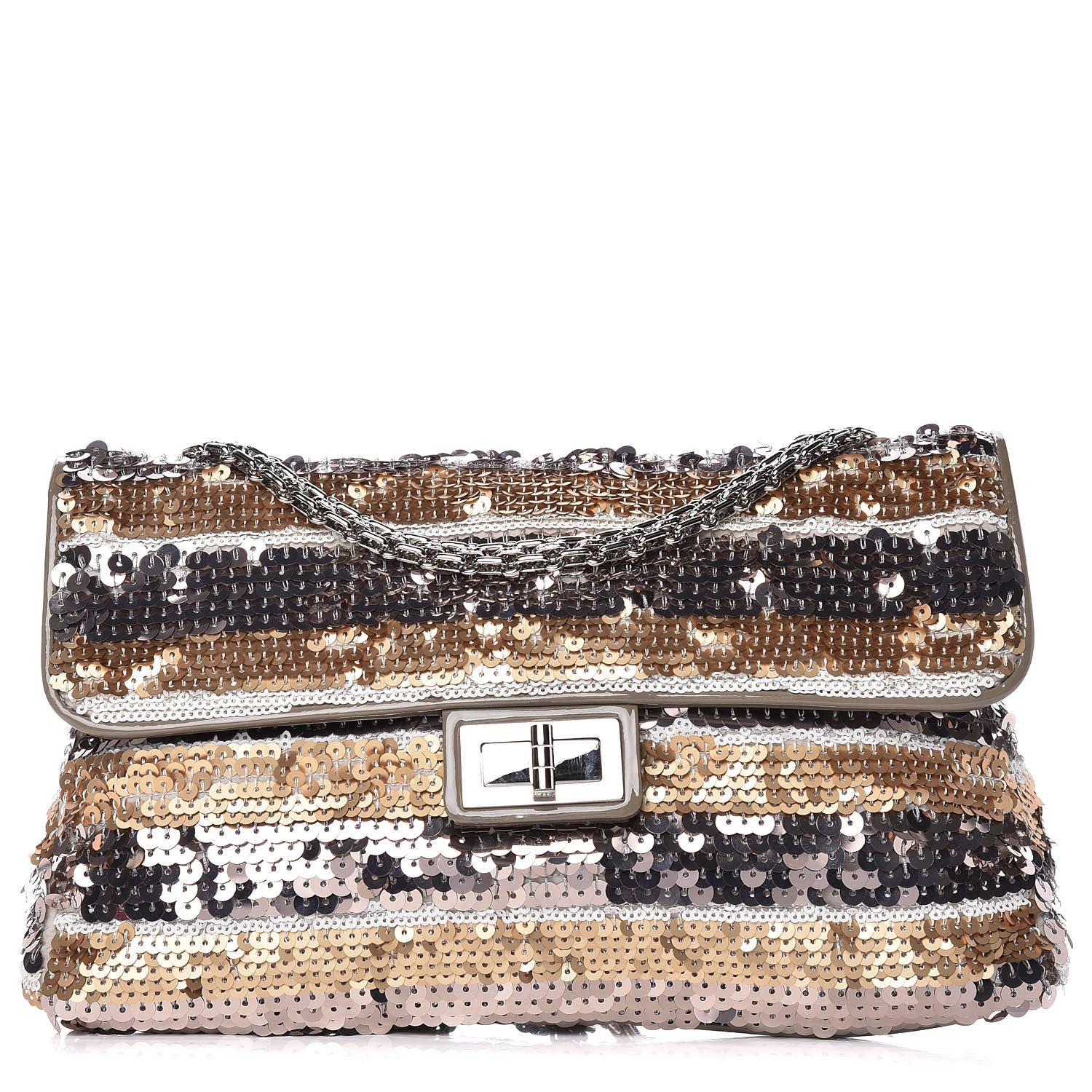 Chanel Sequin Striped Medium Reissue Flap Multicolor 1 of 9