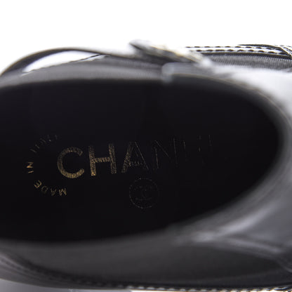 Chanel Calfskin Patent Cap Toe Short Boots 40.5 Black 7 of 8