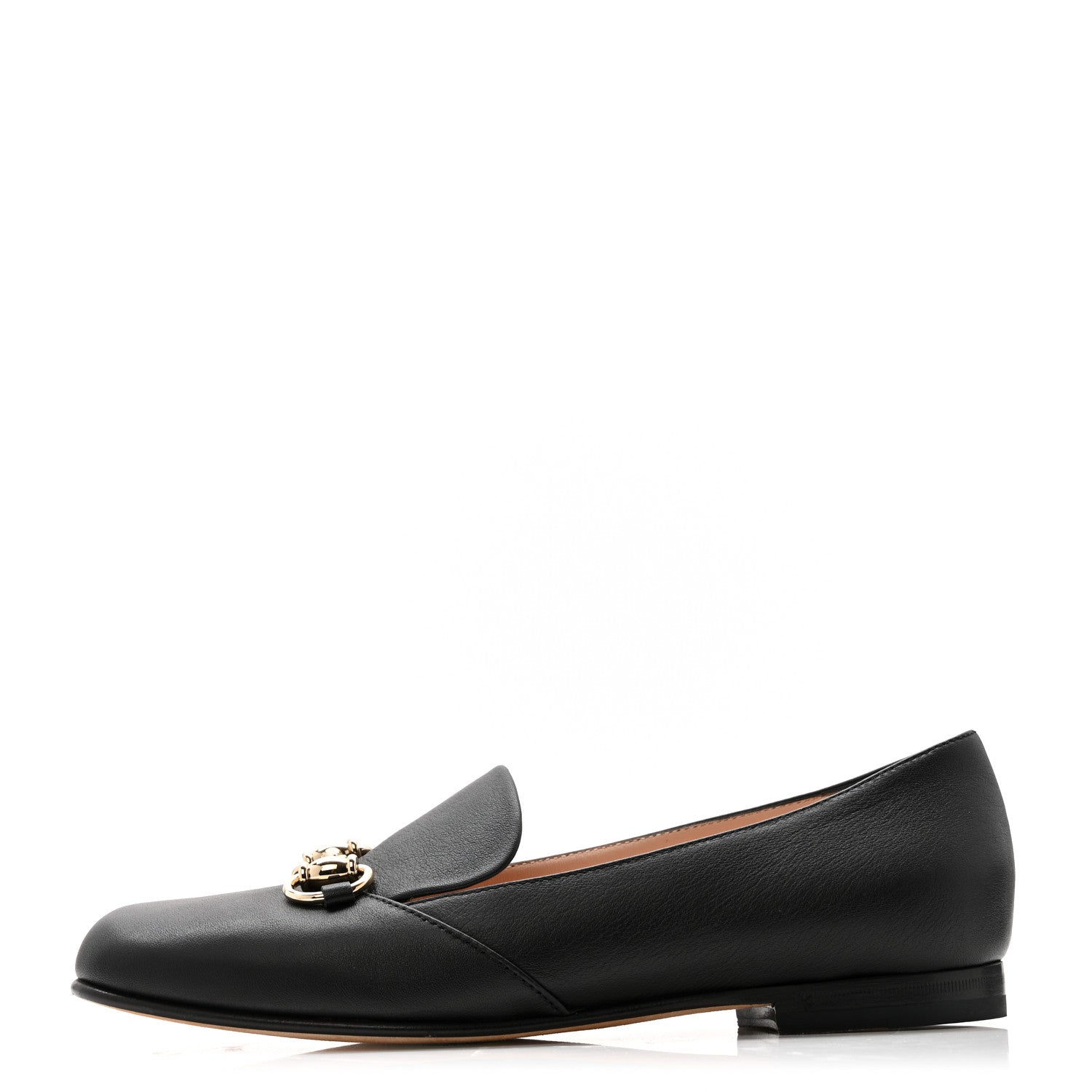 Gucci Calfskin Womens Horsebit Loafers 35.5 Black 1 of 10