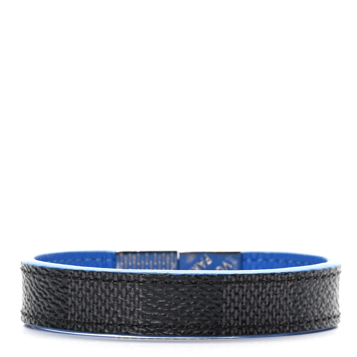 Louis Vuitton Damier Graphite Pull It Bracelet 21 Blue 3 of 4