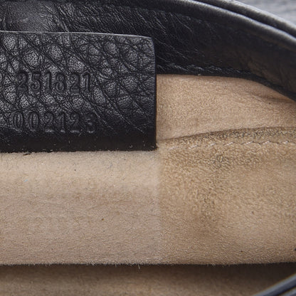Gucci Pebbled Calfskin Small 1973 Chain Shoulder Bag Black 7 of 11