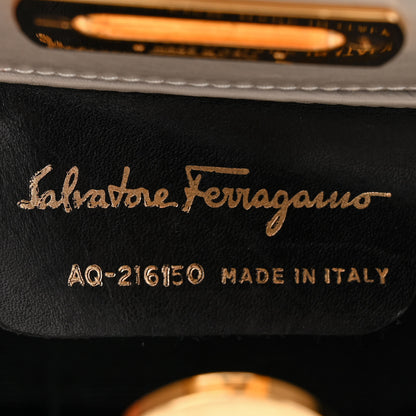 Salvatore Ferragamo Calfskin Gancini Mini Chain Crossbody Ivory 6 of 11