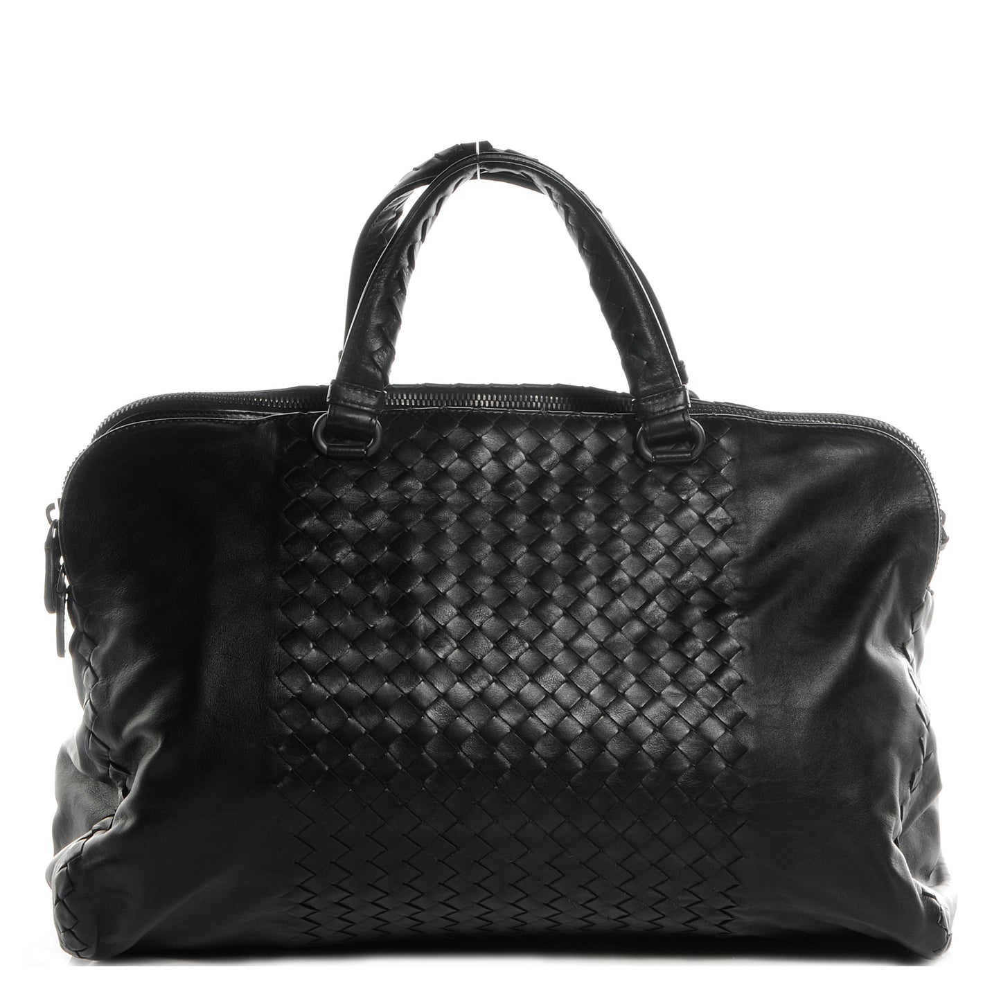 Leather Intrecciato Large Leggero Tote Nero Black