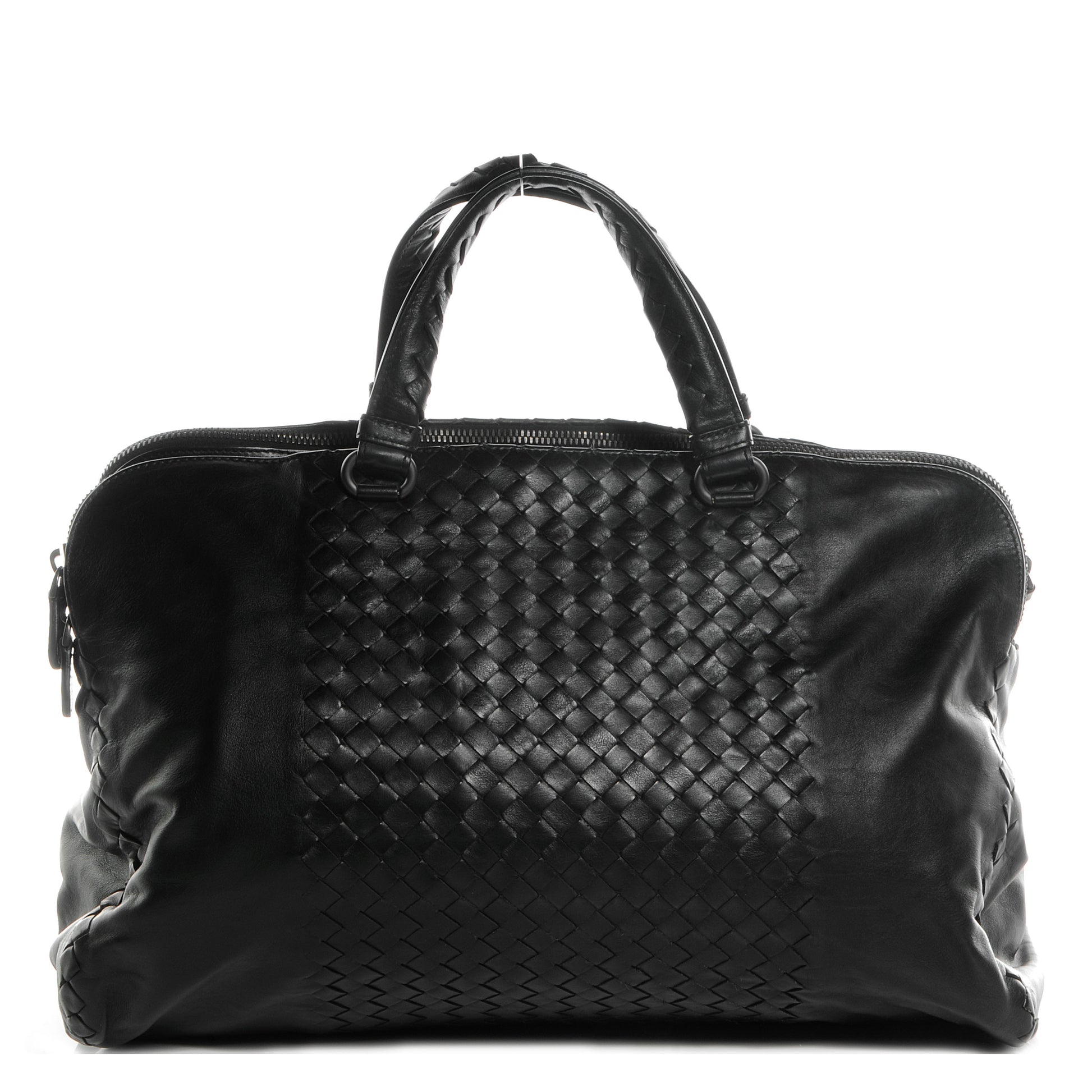 Bottega Veneta Leather Intrecciato Large Leggero Tote Nero Black 1 of 8