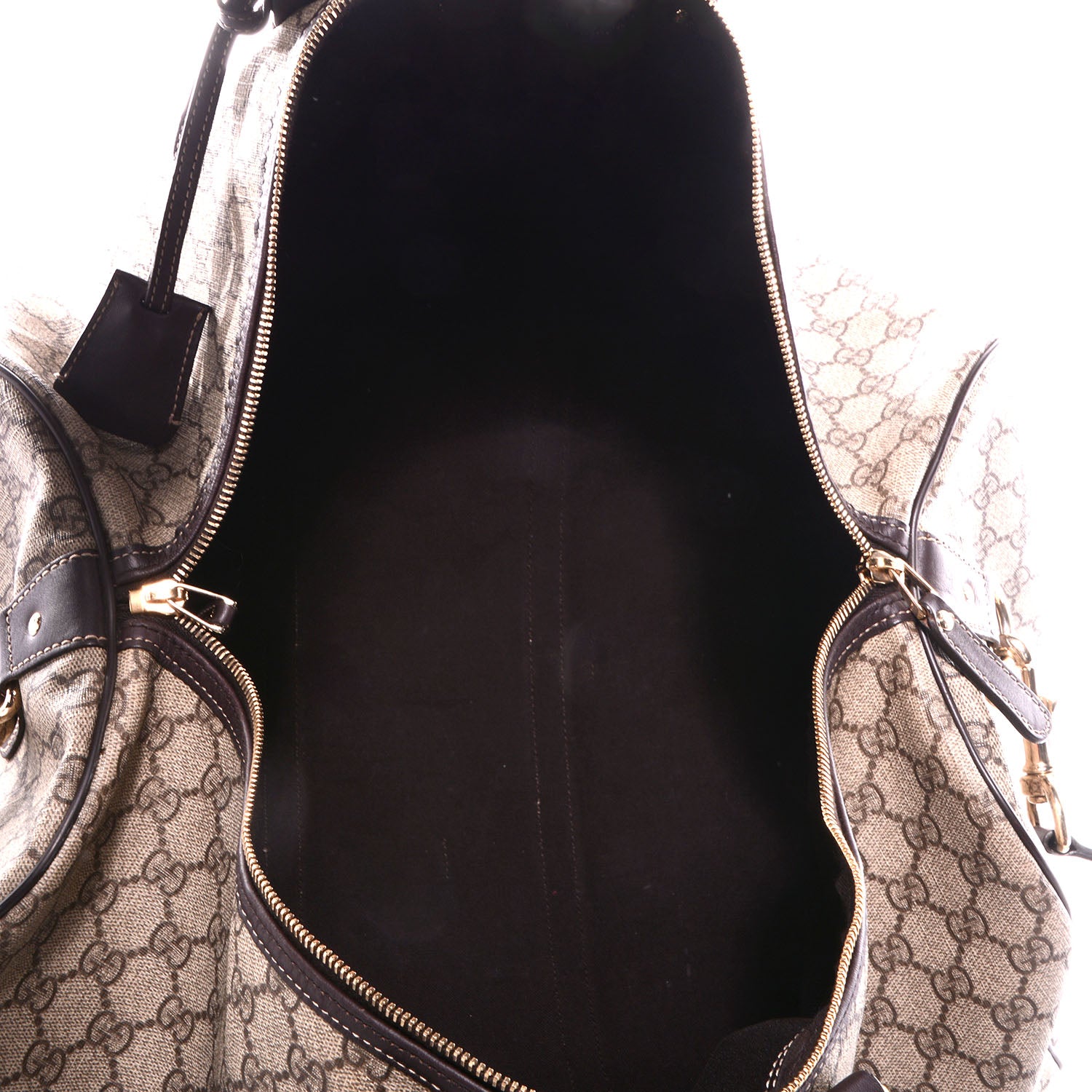 Gucci GG Plus Monogram Large Carry On Duffle Bag Brown 5 of 8