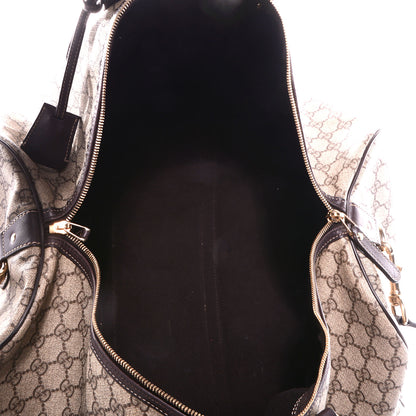 Gucci GG Plus Monogram Large Carry On Duffle Bag Brown 5 of 8