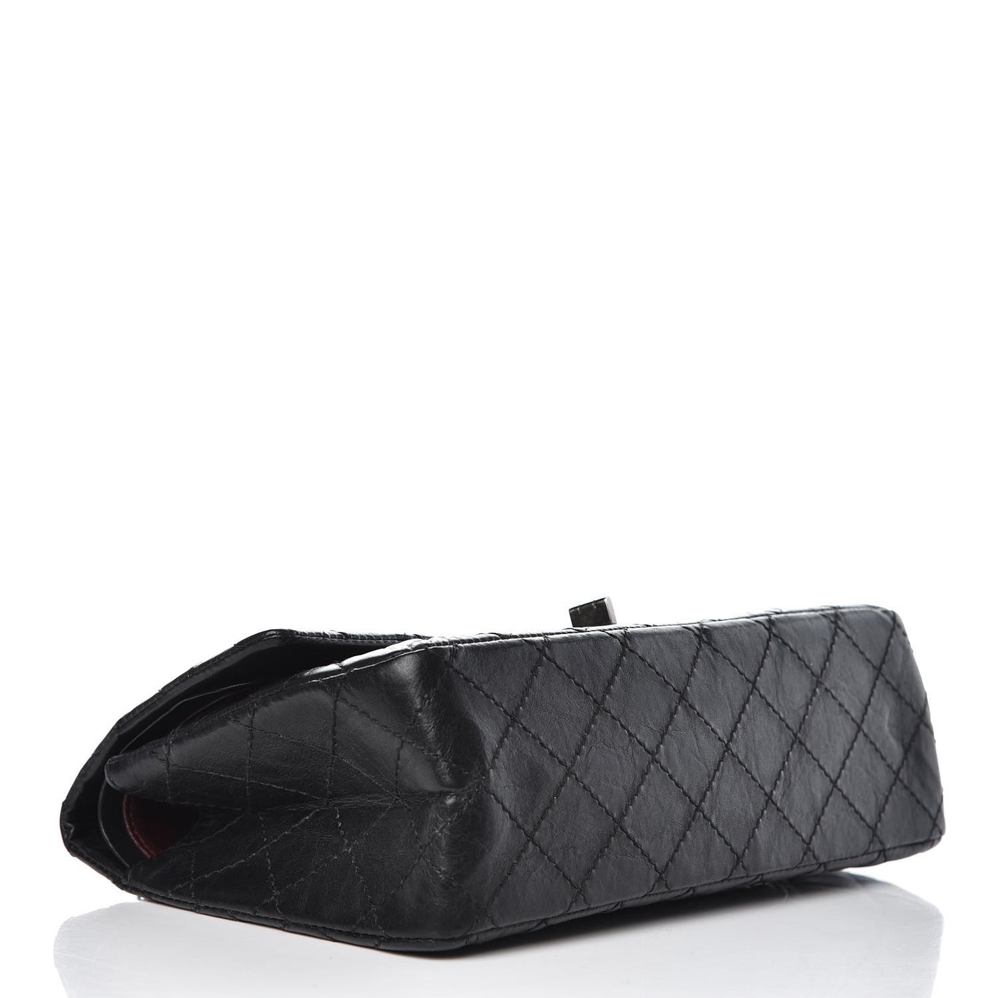 Aged Calfskin Quilted 2.55 Reissue 225 Flap Black