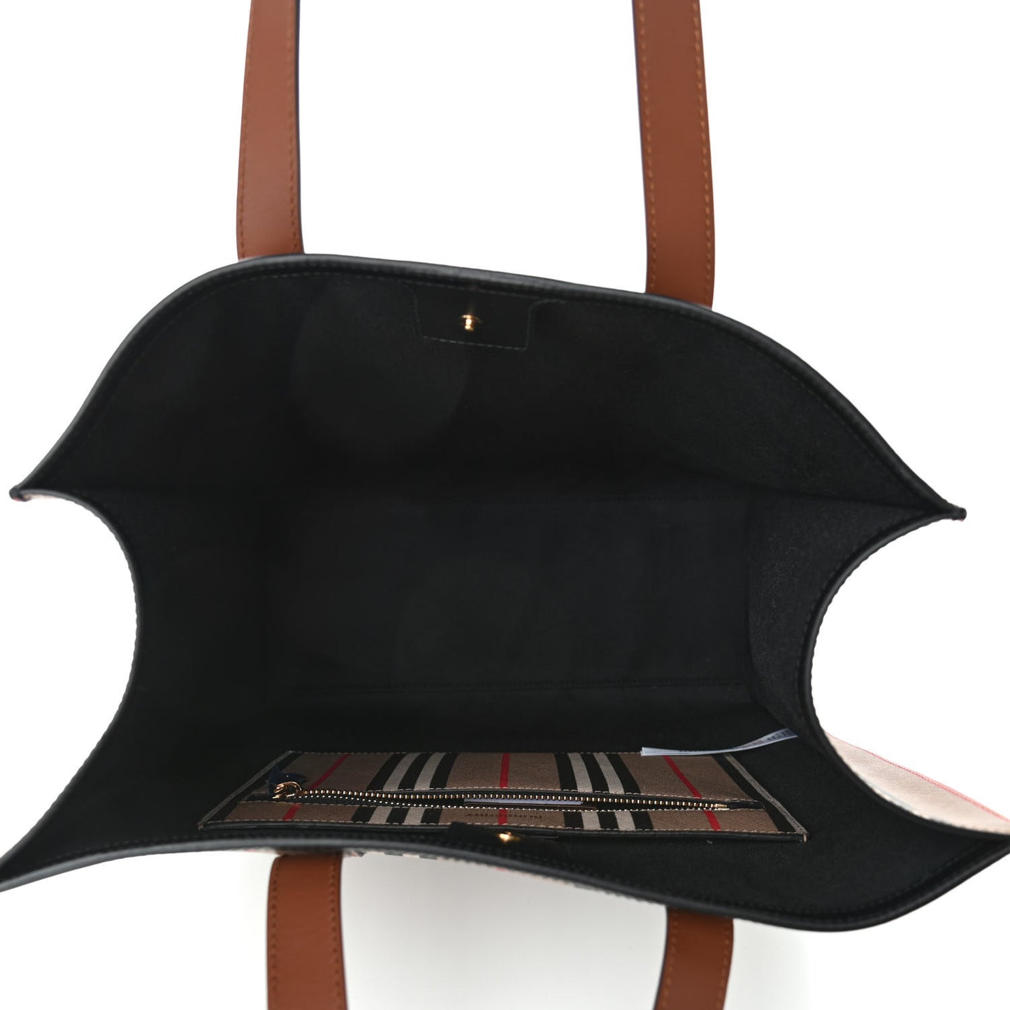 E-Canvas Stripe Book Tote Archive Beige