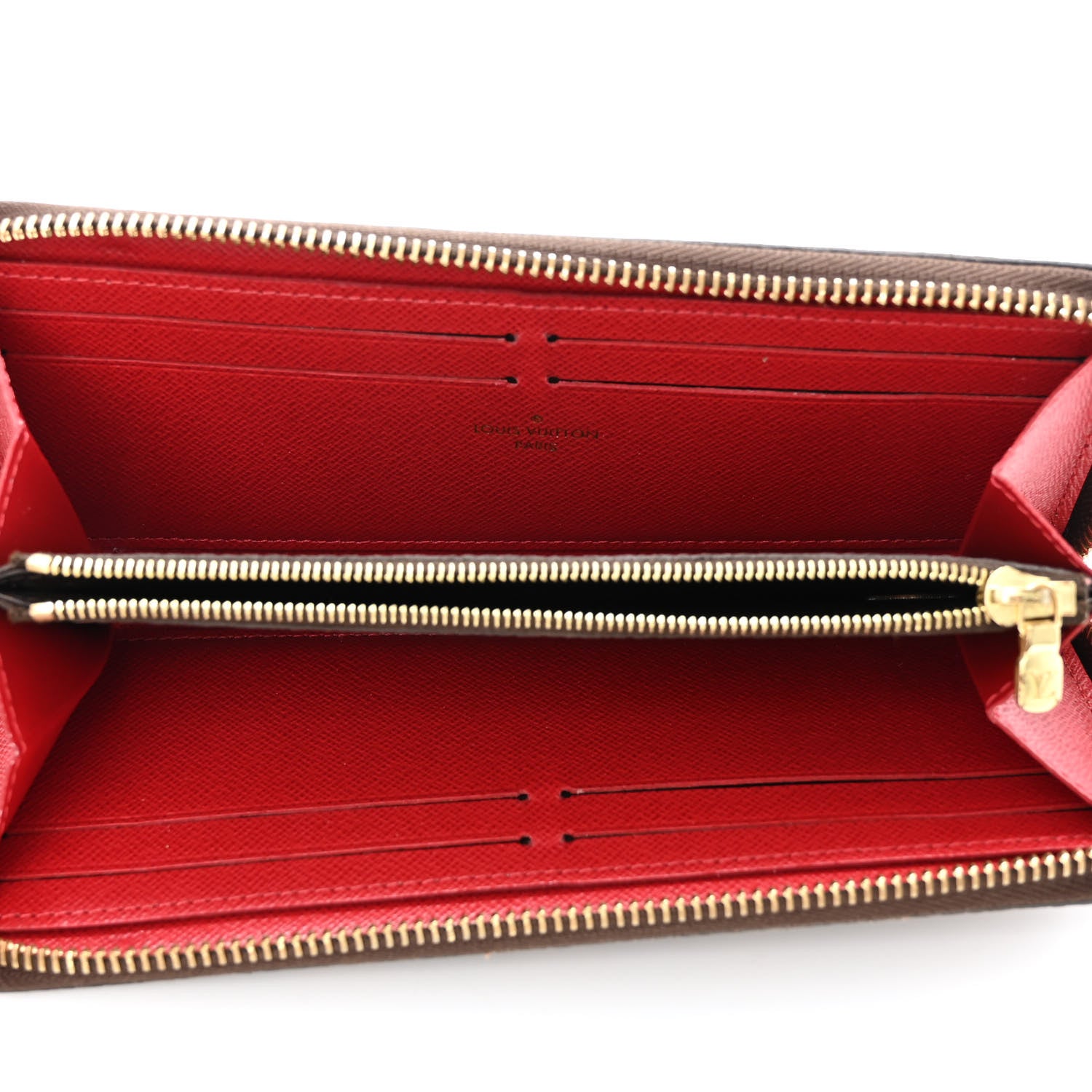 Louis Vuitton Damier Ebene Clemence Wallet Cherry 5 of 11
