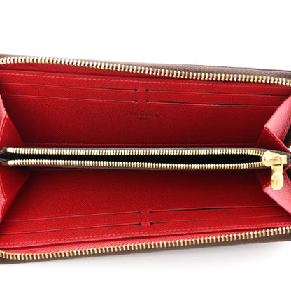 Louis Vuitton Damier Ebene Clemence Wallet Cherry 5 of 11