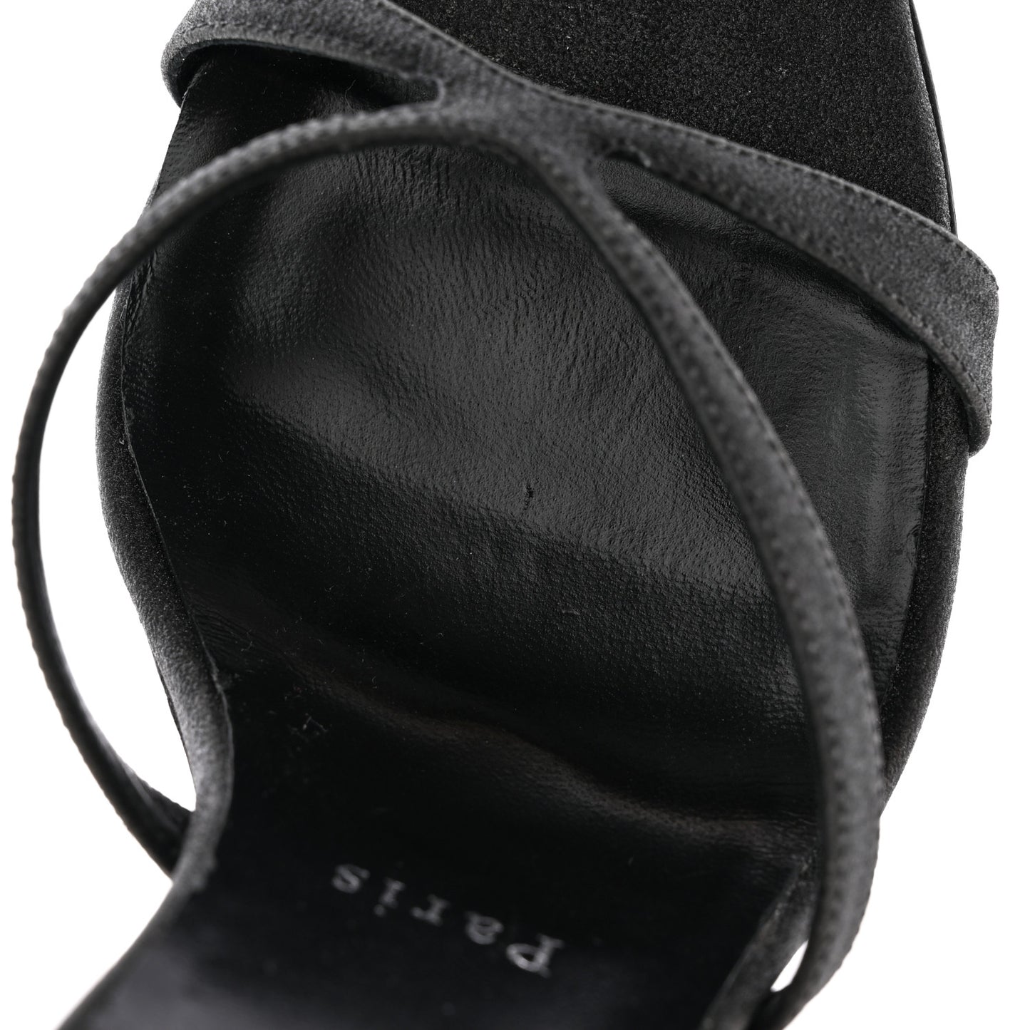 Glitter Calfskin Emilie 100 Slingback Sandals 39.5 Black