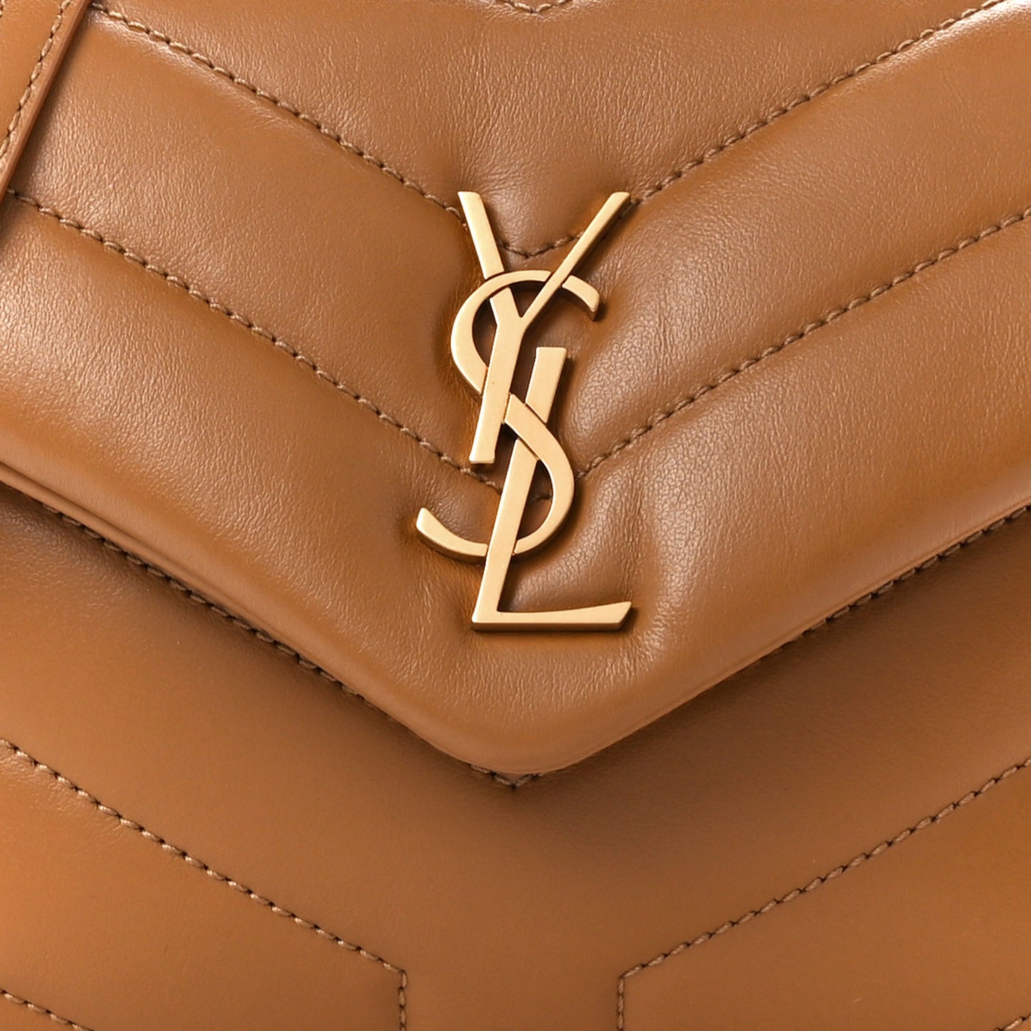 Calfskin Y Quilted Monogram Toy Loulou Crossbody Bag Dark Natural