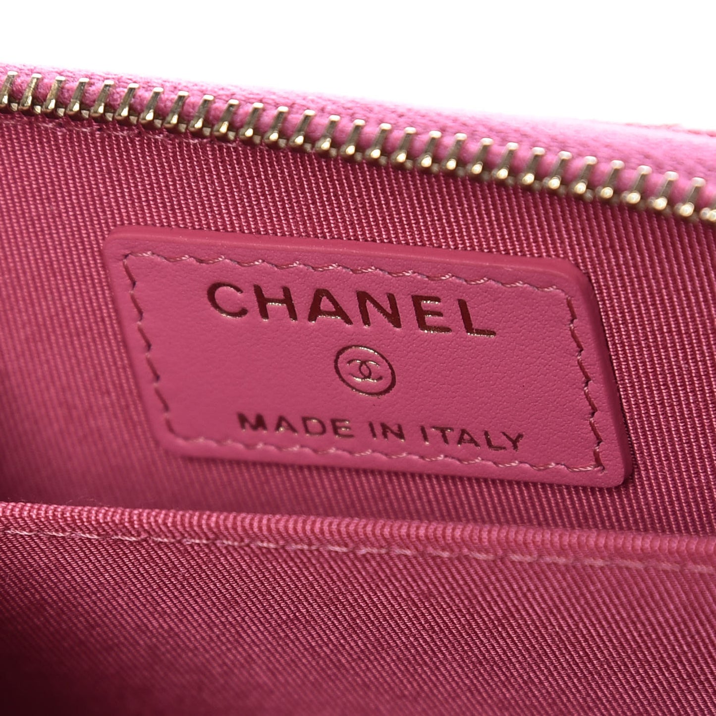 Caviar Quilted Zip Coin Purse Pink