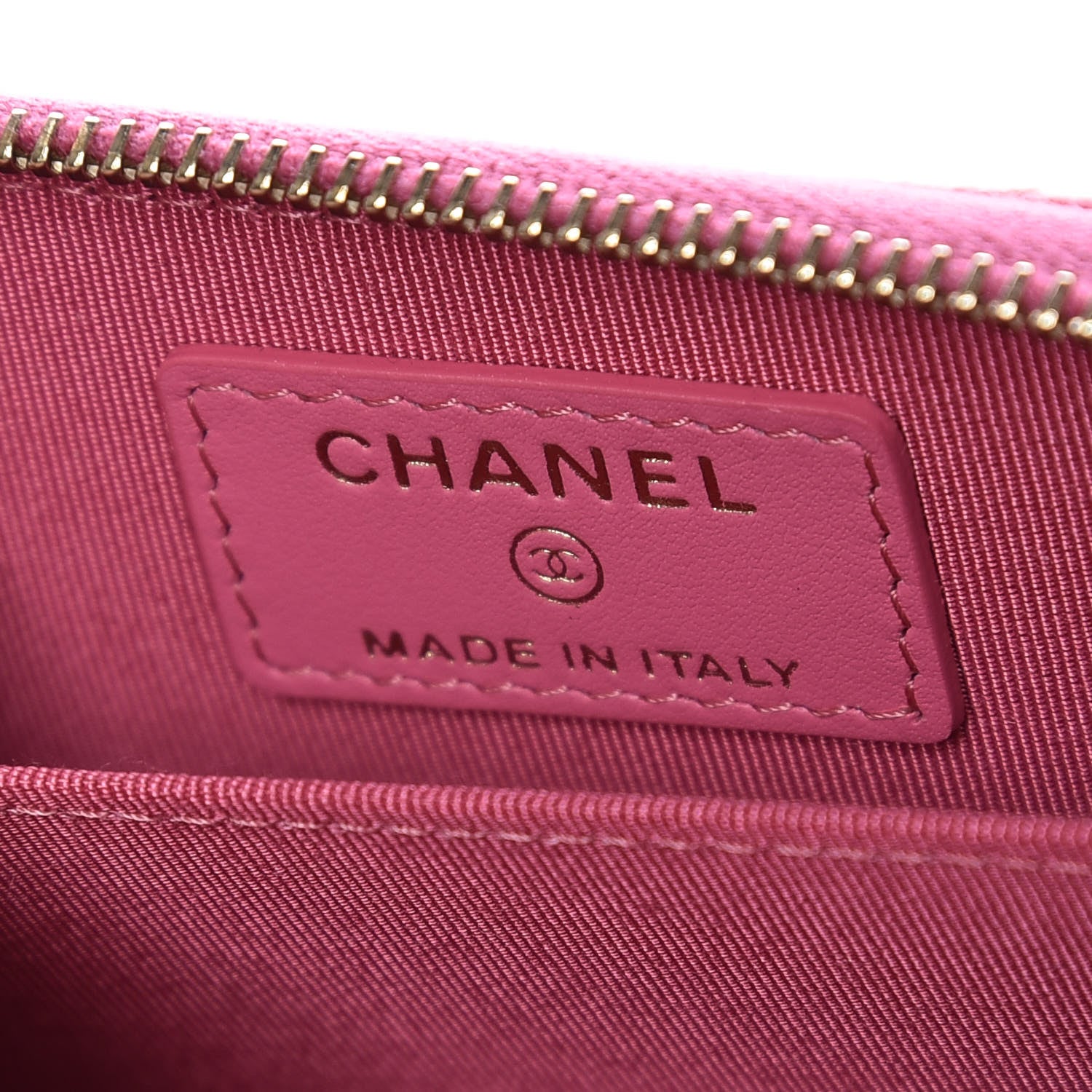 Chanel Caviar Quilted Zip Coin Purse Pink 6 of 8