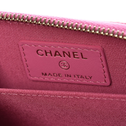 Chanel Caviar Quilted Zip Coin Purse Pink 6 of 8