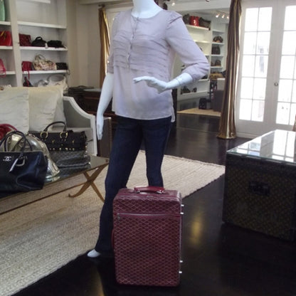 Goyard Goyardine Trolley MM Rolling Suitcase Red 2 of 10