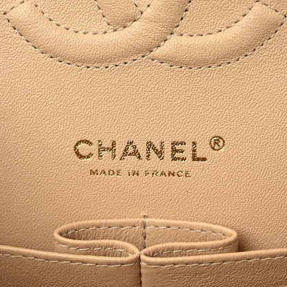 Chanel Caviar Quilted Medium Double Flap Beige 9 of 11