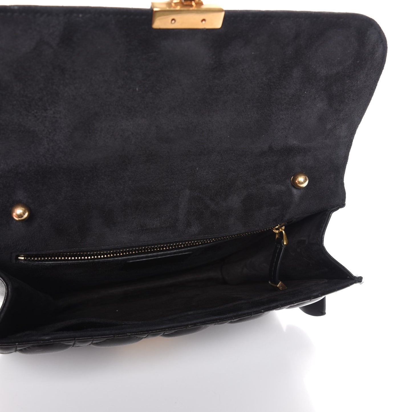 Lambskin Cannage Large Dioraddict Flap Bohemian Strap Black