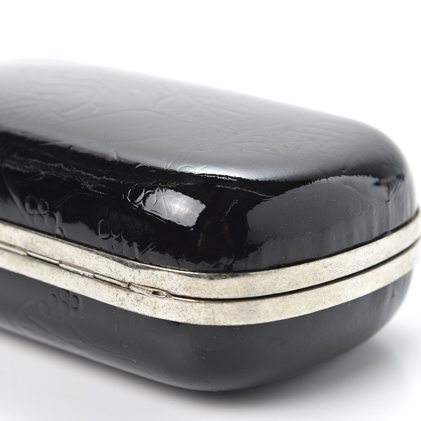 Patent Punk Skull Box Clutch Black