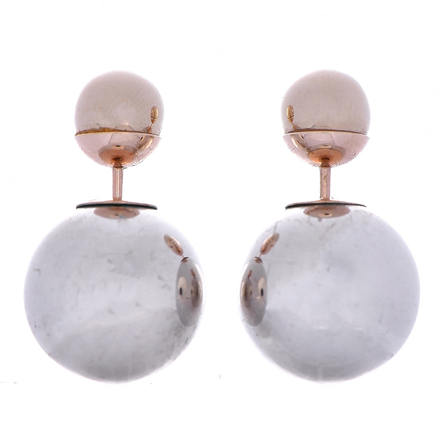 Christian Dior Mise En Dior Tribal Earrings Gold Silver 1 of 4