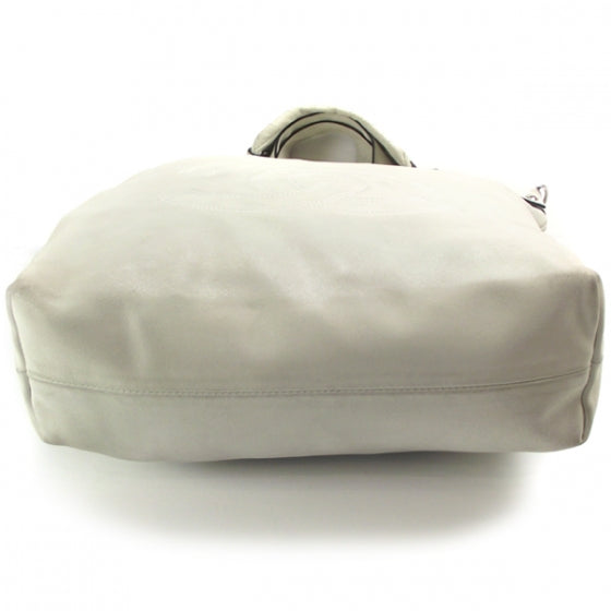 Lambskin N/S Edgy Tote Ivory