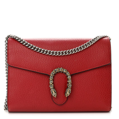 Gucci Calfskin Mini Dionysus Chain Wallet Hibiscus Red 1 of 16