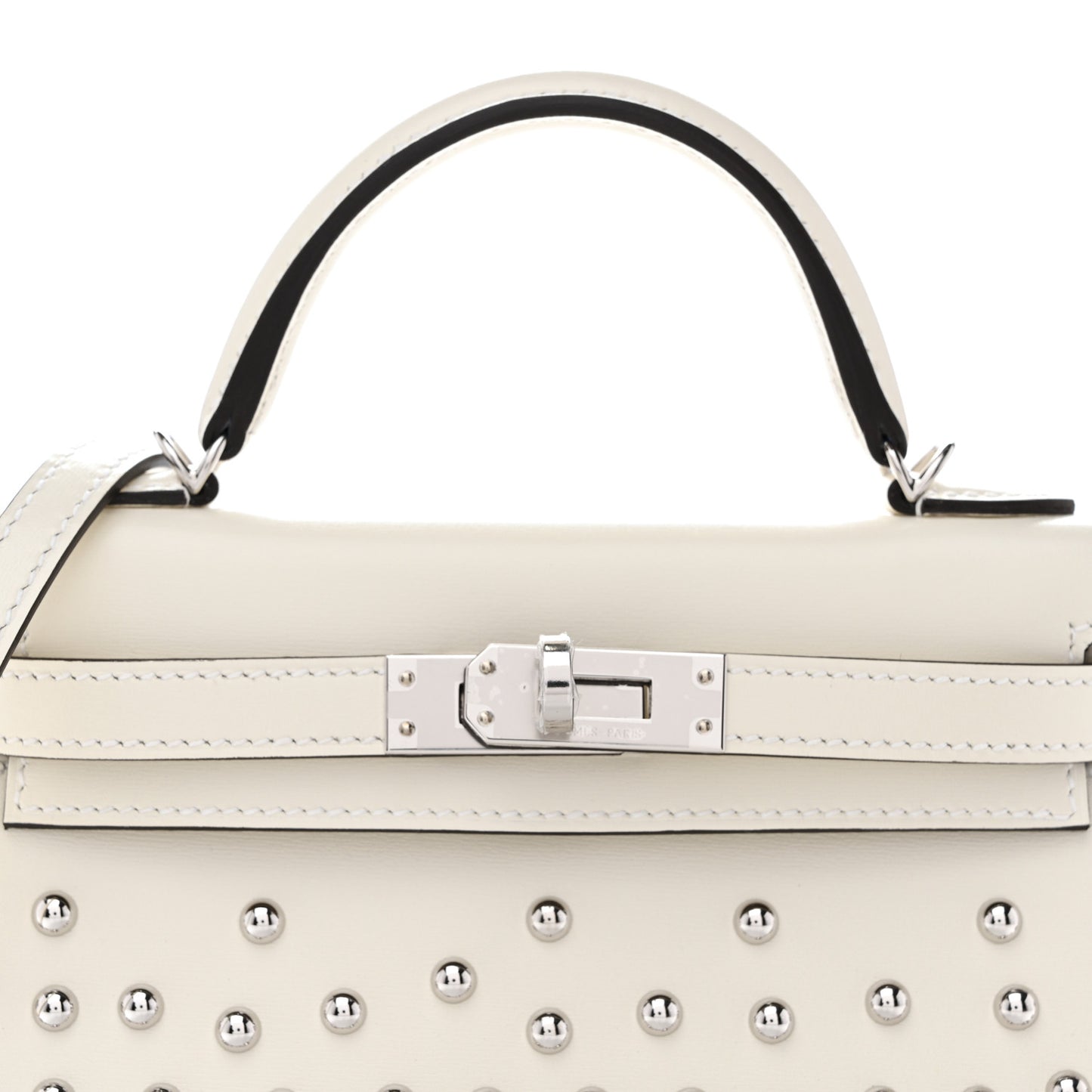 Box Studded Clouté Mini Kelly Sellier 20 Cream