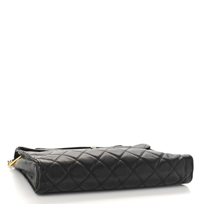 Chanel Lambskin Diamond Stitch Envelope Single Flap Black 4 of 12