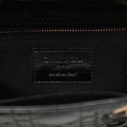 Christian Dior Patent Cannage Small Lady Dior Black 6 of 10