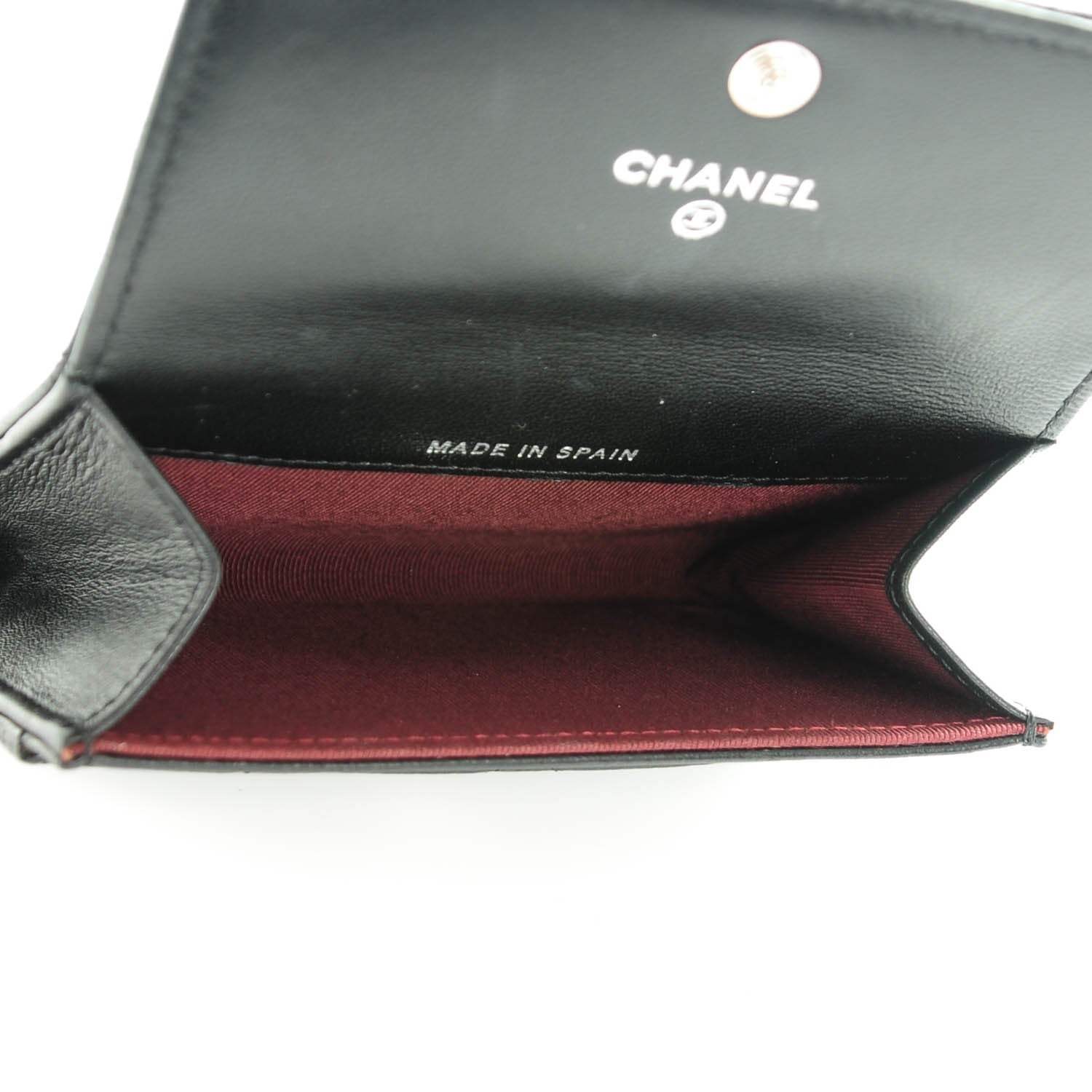 Chanel Lambskin Quilted Flap Card Holder Black 7 of 8
