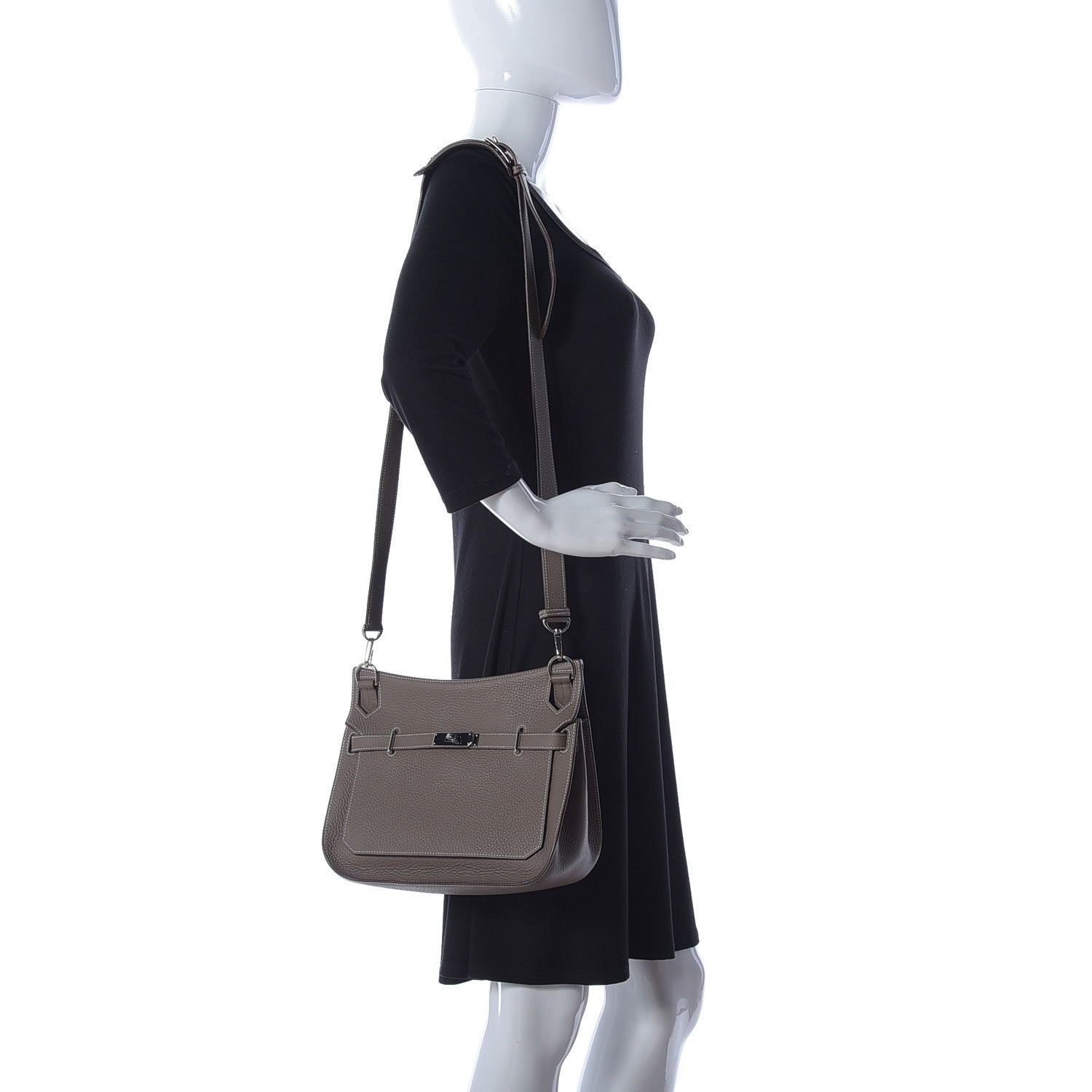 Hermes Taurillon Clemence Jypsiere 28 Etoupe 2 of 8