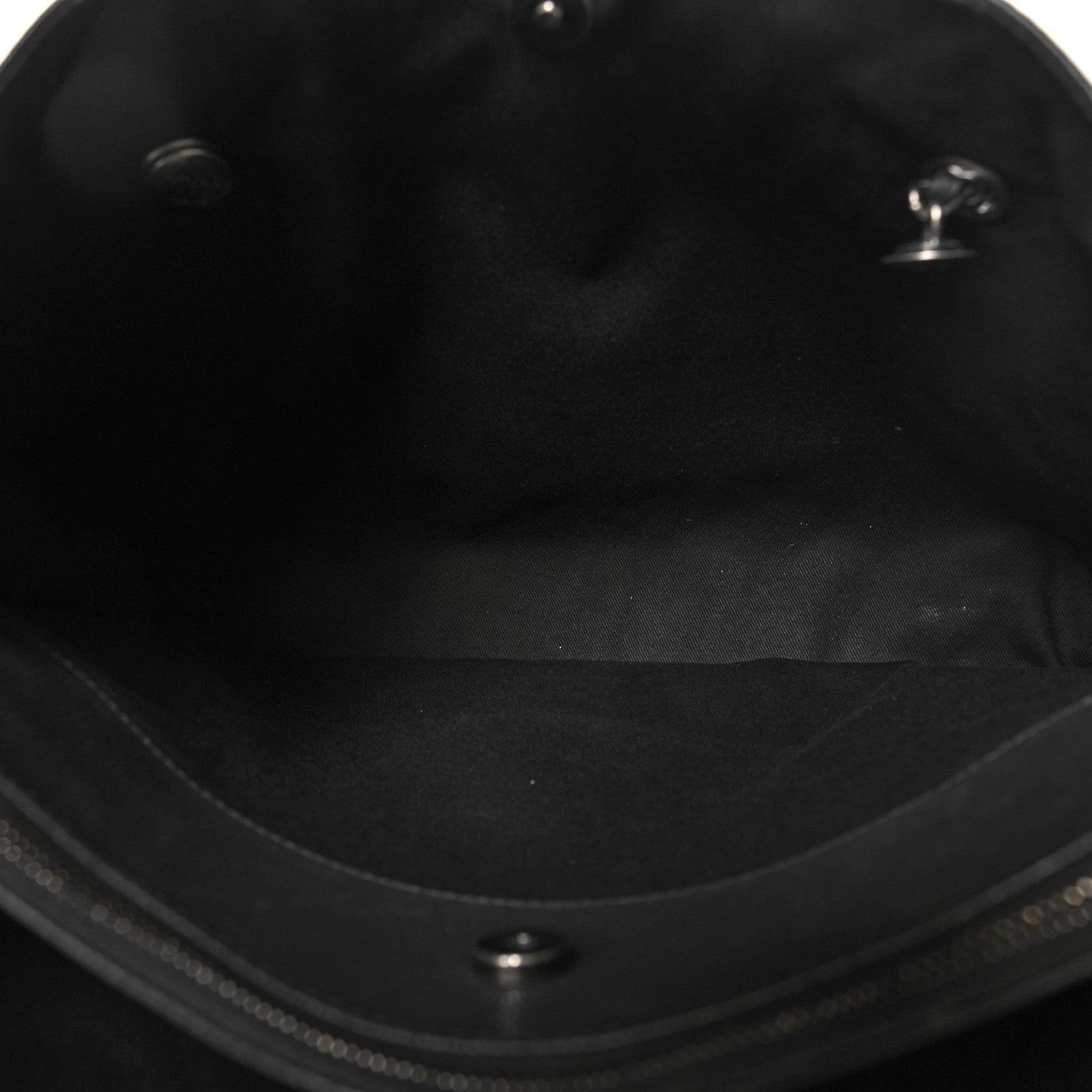 Chanel Grained Vegetal Calfskin Stitched Shopping Tote Black 5 of 12