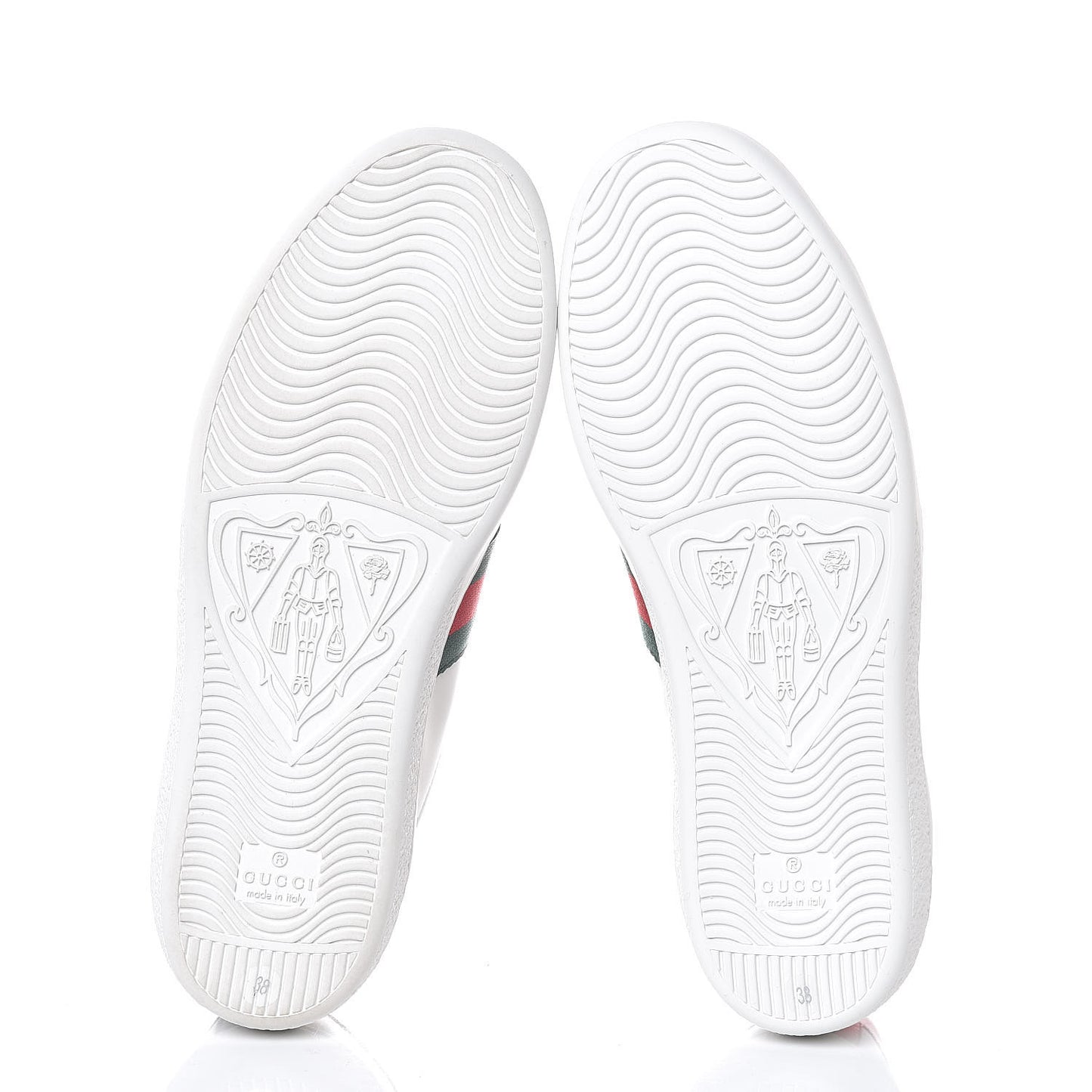 Calfskin Ayers Bee Embroidered Ace Sneakers 38 White Green