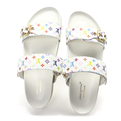 Louis Vuitton LV X TM Monogram Multicolor Bom Dia Comfort Mule Sandals 39.5 White 2 of 9