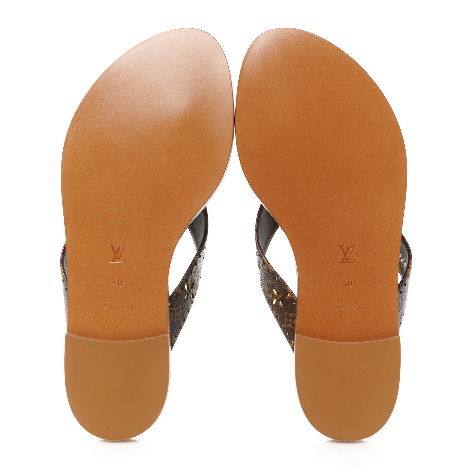 Louis Vuitton Monogram Sunny Flat Thong Sandals 40 Brown 5 of 8
