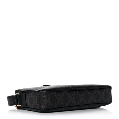 Celine Triomphe Canvas Medium Messenger Bag Black 4 of 9